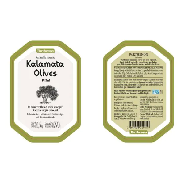 Parthenon Kalamata Pitted Olives, 1.5kg - Image 2