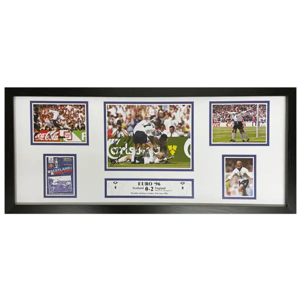 Paul Gazza Gascoigne Signed Framed Euro '96 Storyboard