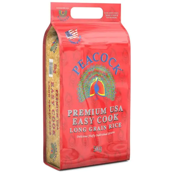 Peacock Premium USA Easy Cook Long Grain Rice, 5kg