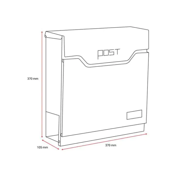 Phoenix Estilo Top Loading Letter Box MB0123KS in Stainless Steel with Key Lock - Image 8