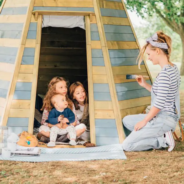 Plum (3.3m) Grand Wooden Teepee Hideaway with Floor (3+ Years) - Image 4