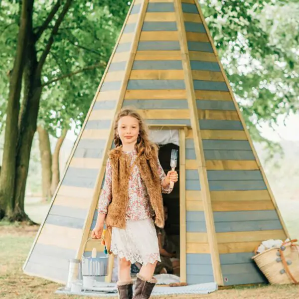 Plum (3.3m) Grand Wooden Teepee Hideaway with Floor (3+ Years) - Image 3