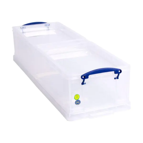 Really Useful Plastic Storage Wrap Box 22L with 2 Plain Insert Trays - Image 2