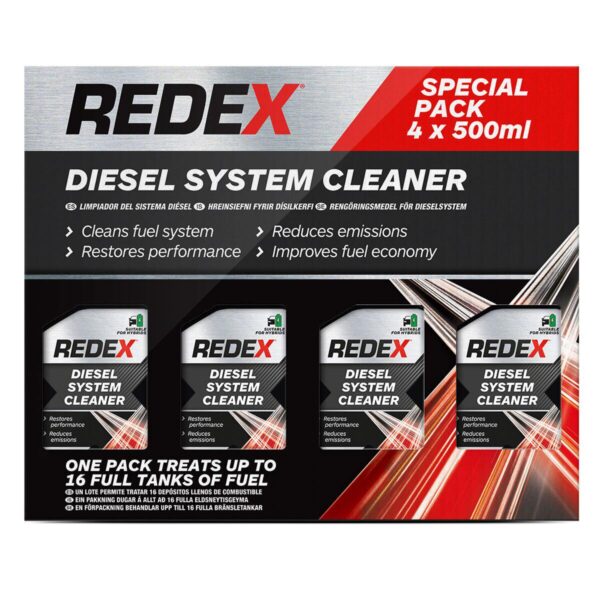 Redex Fuel System Cleaner for Petrol and Diesel Cars, 500ml, 4 Pack - Image 3