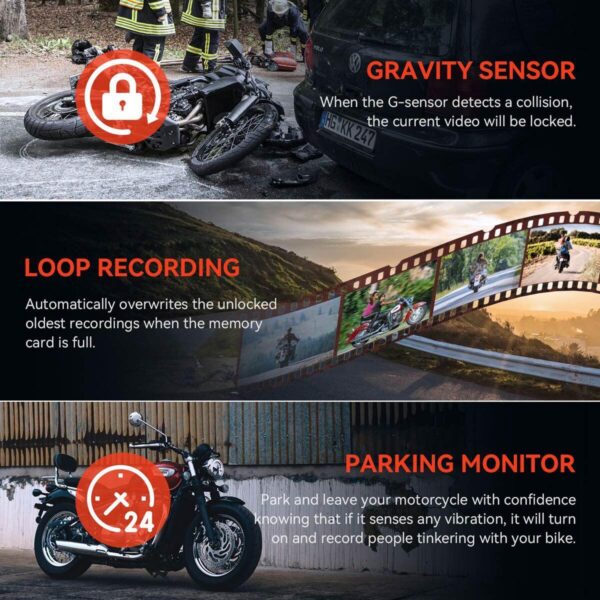 Rexing MTC1 Dual Camera Motorcycle Dash Cam Bundle - Image 4