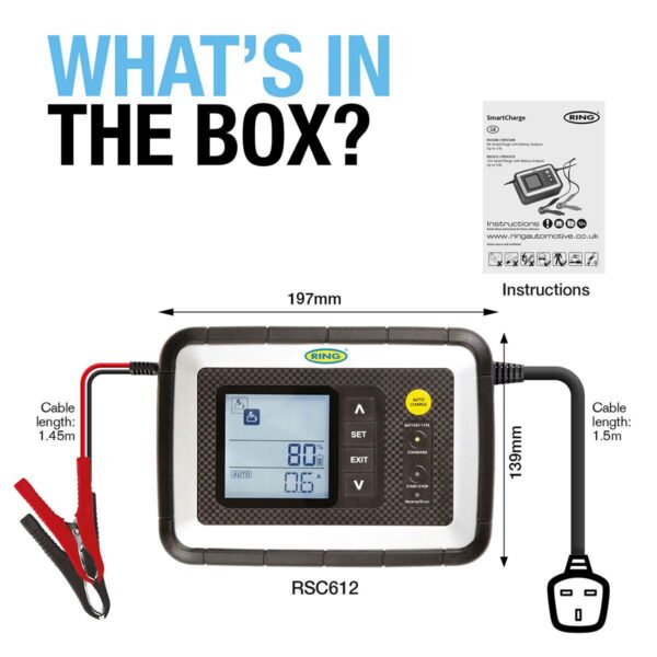 Ring Automotive 12A Smart Battery Diagnostic Charger and Maintainer - Image 8