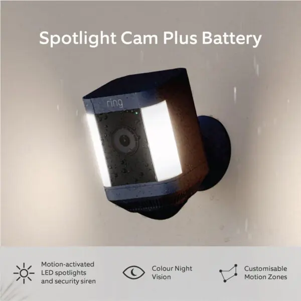 Ring Battery Spotlight Cam Plus in Black - 2 Pack - Image 2