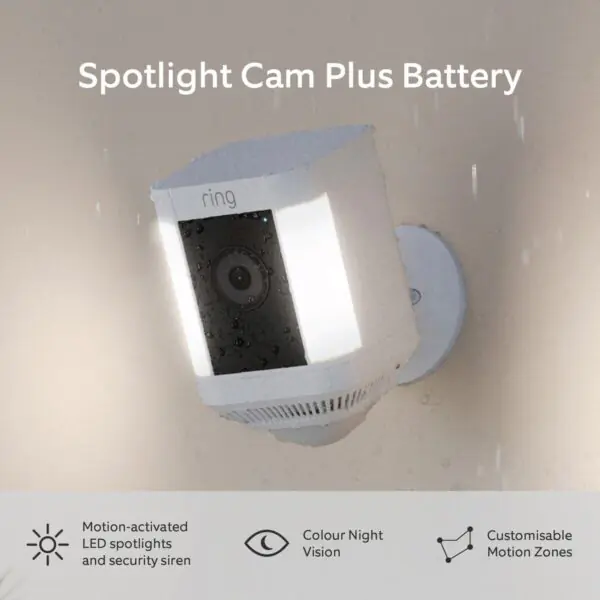 Ring Battery Spotlight Cam Plus in White - 2 Pack - Image 2