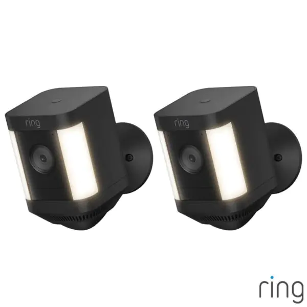 Ring Battery Spotlight Cam Plus in Black - 2 Pack