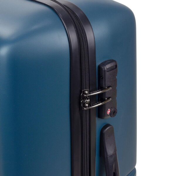 Rock Byron 3 Piece Hardside Luggage Set in Teal - Image 3