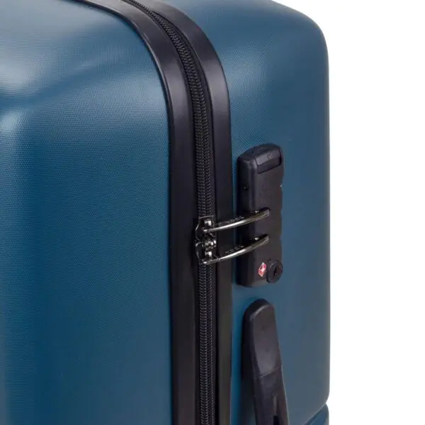 Rock Byron 3 Piece Hardside Luggage Set in Teal - Image 3