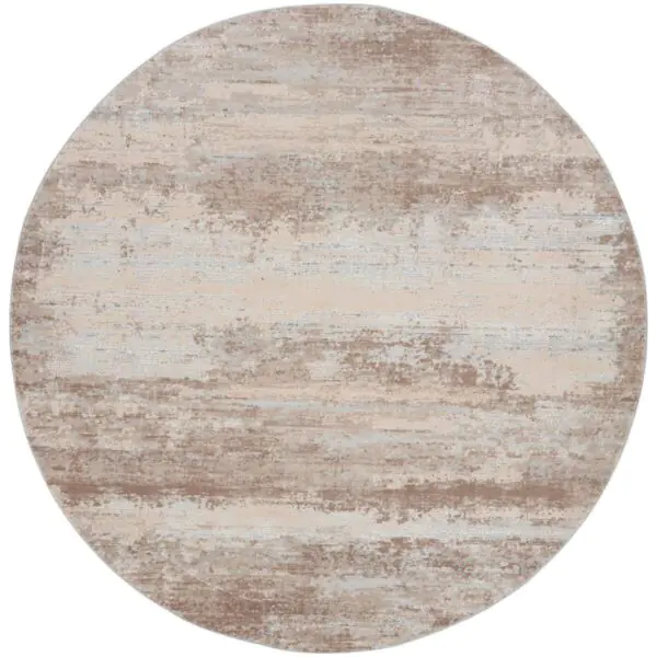 Rustic Textures Blended Beige Circle Rug, 160cm - Image 2