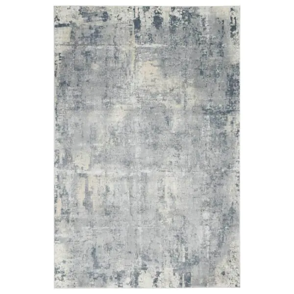 Rustic Textures Faded Blue Rug in 3 Sizes - Image 2