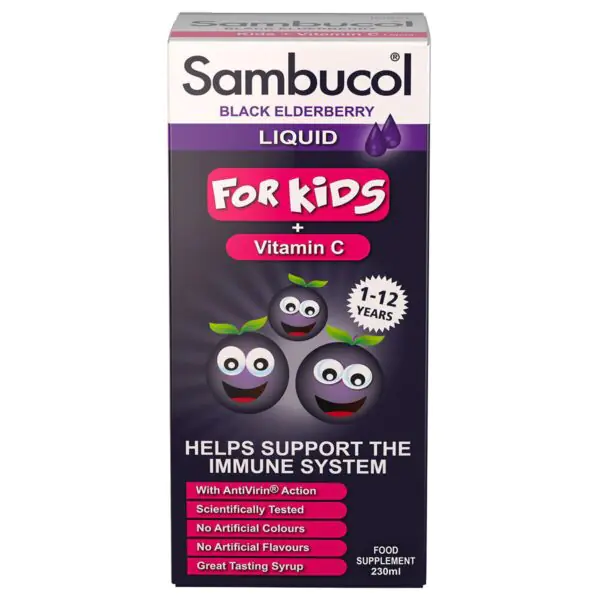 Sambucol Black Elderberry Liquid For Kids, 230ml - Image 2