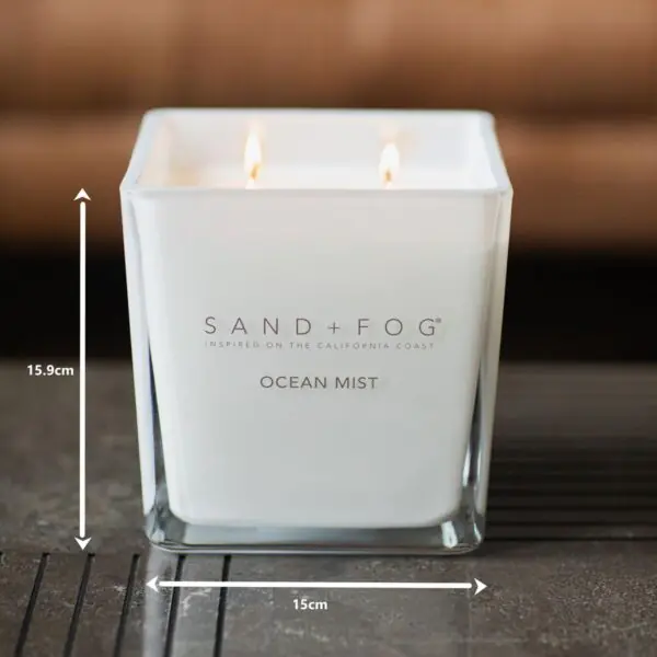 Sand and Fog Square 4 Wick Candle in 3 Scents - Image 3