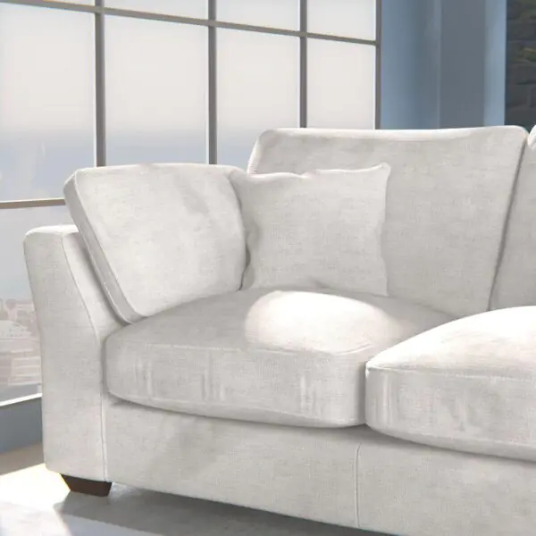 Selsey Beige Fabric 2 Seater Sofa - Image 5