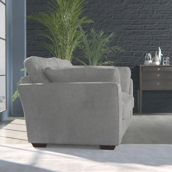 Selsey Grey Fabric 2 Seater Sofa - Image 4