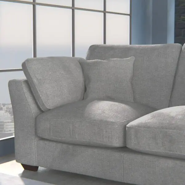 Selsey Grey Fabric 2 Seater Sofa - Image 3