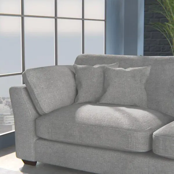 Selsey Grey Fabric 4 Seater Split Sofa - Image 3