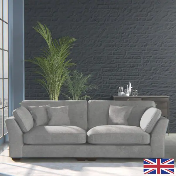 Selsey Grey Fabric 4 Seater Split Sofa