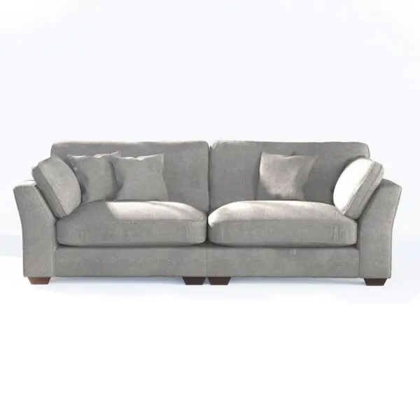 Selsey Grey Fabric 4 Seater Split Sofa - Image 7