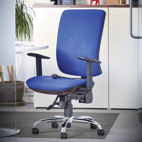 Senza Ergonomic Asynchro Task Chair, Blue - Image 4