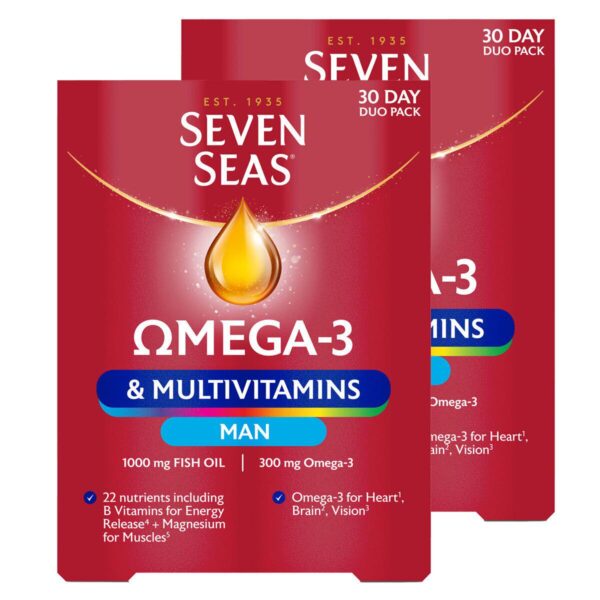 Seven Seas Omega 3 Multivitamins Man, 2 x 60 Count