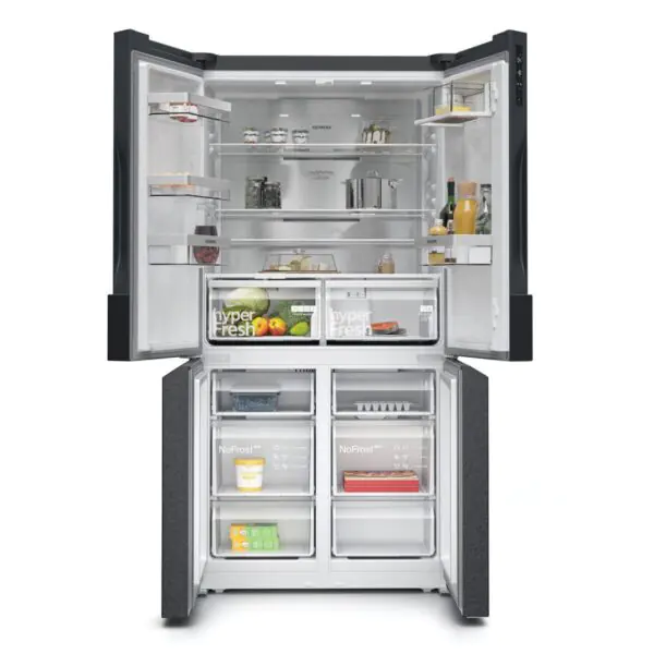 Siemens KF96NAXEAG, Multi Door Fridge Freezer, E Rated in Black Stainless Steel - Image 2