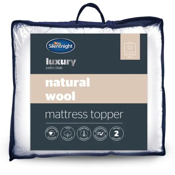 Silentnight Natural Wool Mattress Topper in 3 sizes - Image 2