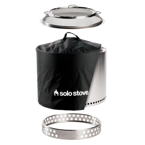 Solo Stove Bonfire 2.0 Wood Burning Stainless Steel Fire Pit Bundle - Image 8