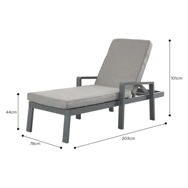 Stone Garden 3 Piece Lounger Set in Two Colours - Image 3