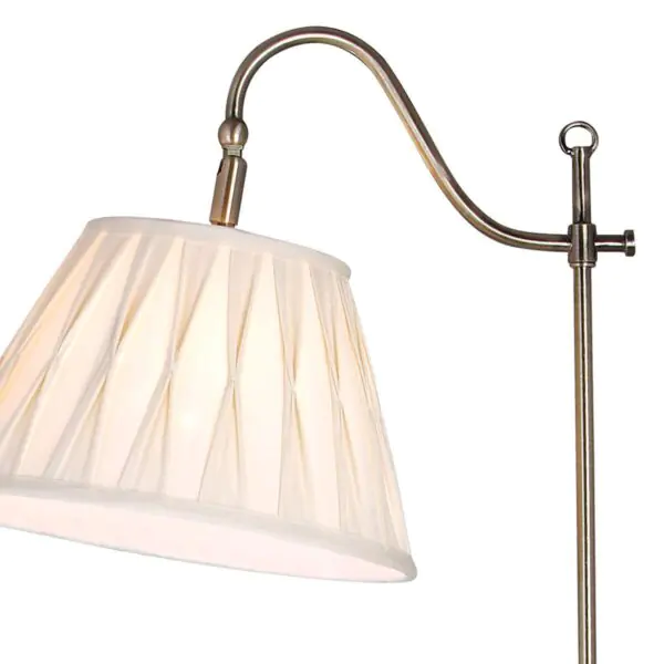 Suffolk Rise and Fall Floor Lamp with Pleated Shade - Image 4