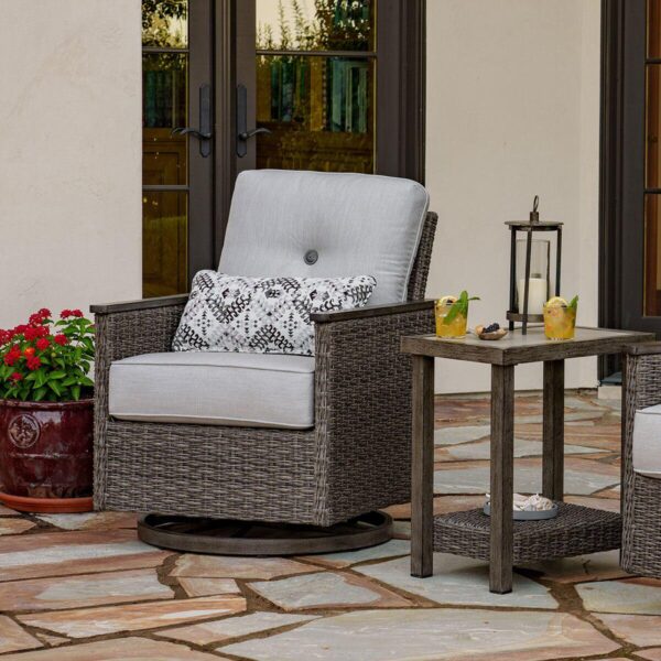 SunVilla Simone 3 Piece Woven Bistro Set + Cover - Image 3