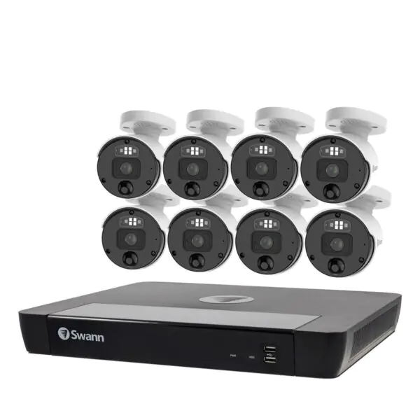 Swann 16 Channel 4TB NVR Recorder with 8 x 12MP Pro Enforcer Bullet Cameras, SWNVK-1690008-EU - Image 2