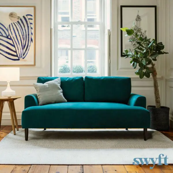 Swyft Model 05 Green Velvet 2 Seater Sofa