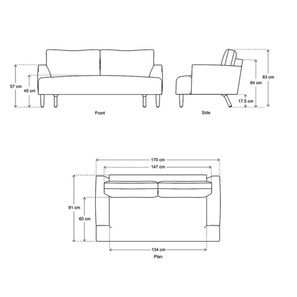 Swyft Model 05 Green Velvet 2 Seater Sofa - Image 2