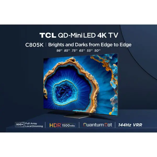 TCL 50C805K 50 Inch QLED Mini LED 4K Ultra HD 144Hz Smart TV - Image 5