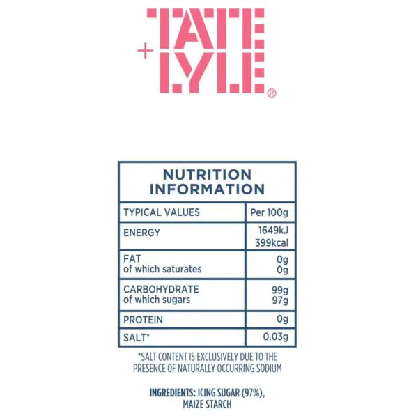 Tate and Lyle Fairtrade Icing Sugar, 3kg - Image 2