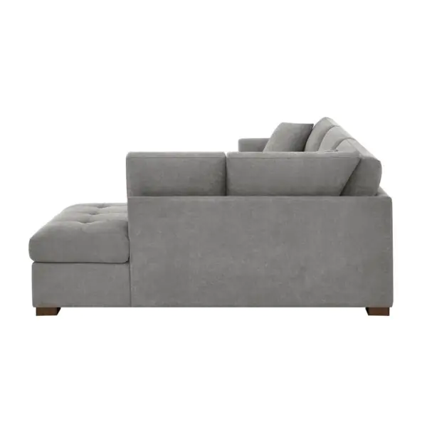 Thomasville Miles Grey Fabric Corner Sofa with Power Footrests - Image 5