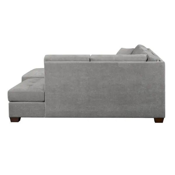 Thomasville Miles Grey Fabric Corner Sofa with Storage Ottoman - Image 8