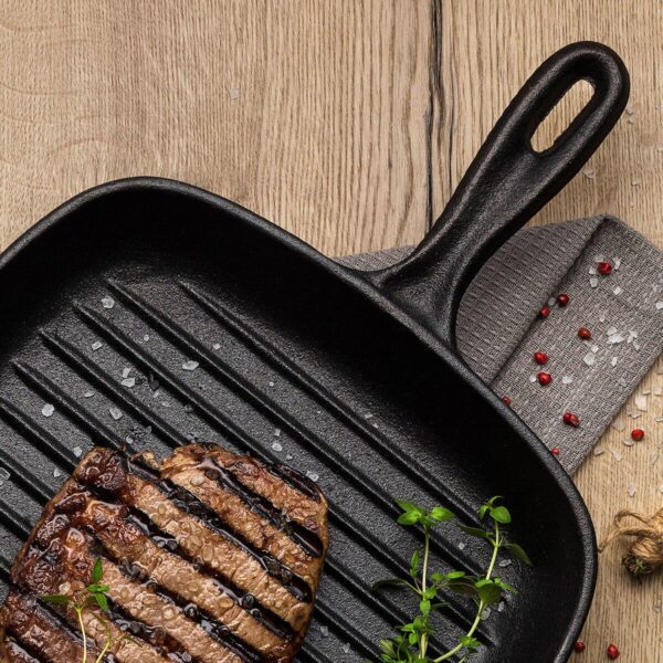 Tramontina Cast Iron Square Griddle Pan, 27cm - Image 3