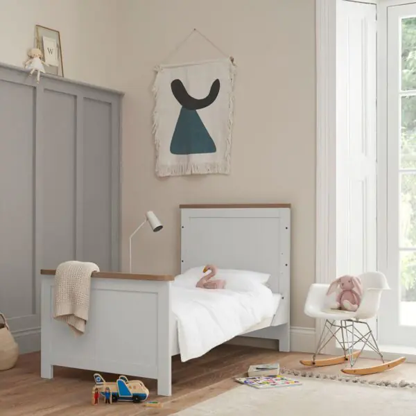 Tutti Bambini Lima Cot Bed, White and Oak Finish - Image 4