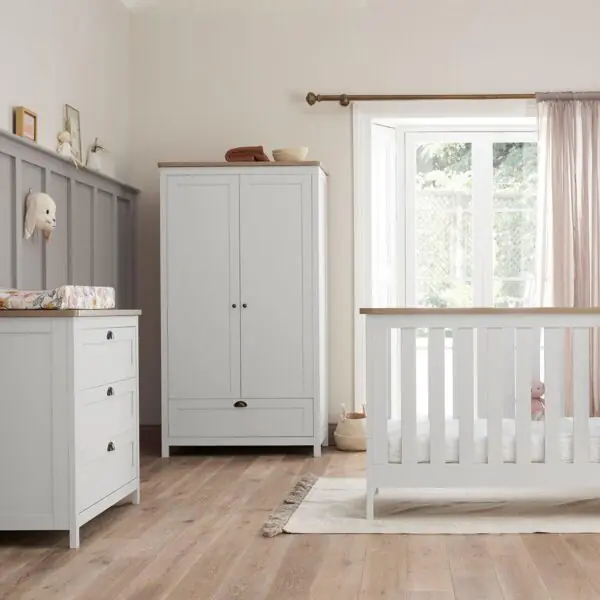 Tutti Bambini Lima Cot Bed, White and Oak Finish - Image 8