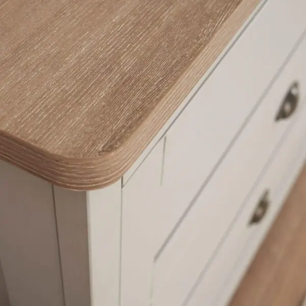 Tutti Bambini Verona Chest Changing Unit, White and Oak Finish - Image 3