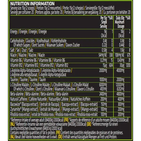 USN B4 Bomb Pre-Workout Cherry, 300g - Image 3