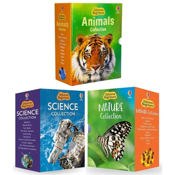 Usborne Beginners Boxset in 3 Options: Animals, Nature, or Science