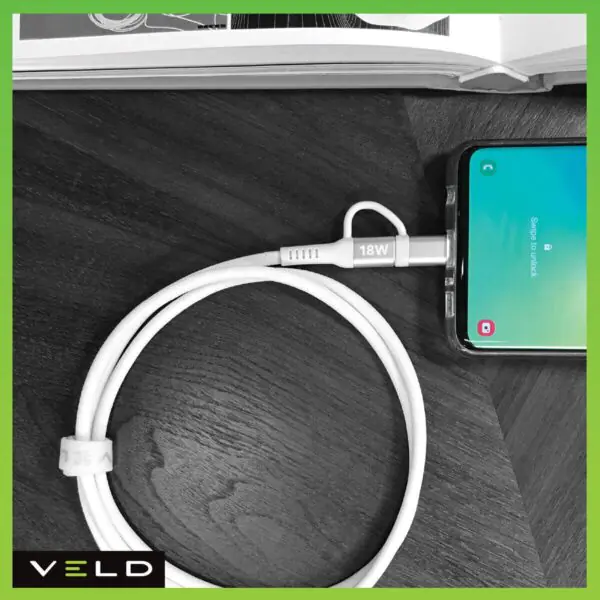 VELD Super-Fast 1m USB to Type-C / Micro USB cables x 3 - Image 5