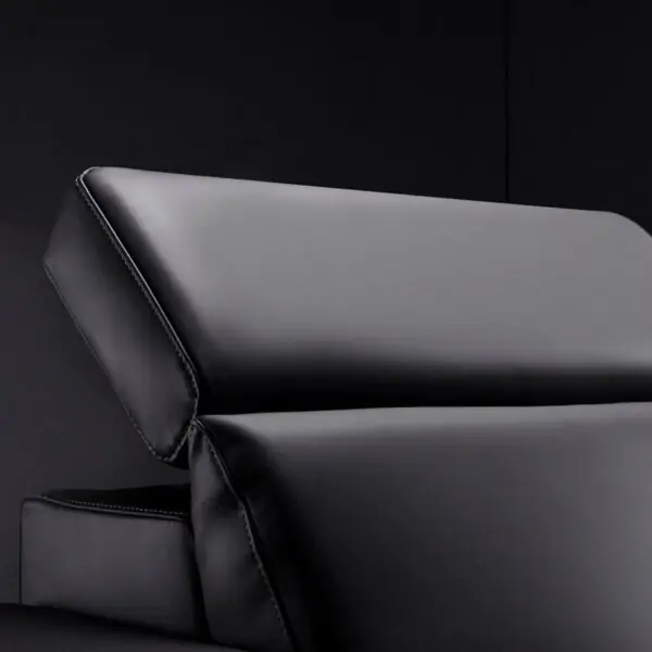 Valencia Barcelona Black Leather Power Reclining Home Theatre Chair with RGB LED - Image 7