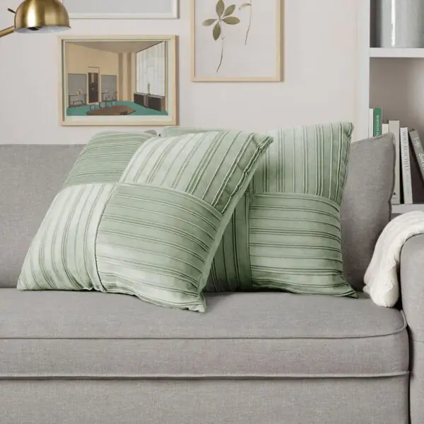 Velvet Pleated Cushion 2 Pack, 50 x 50 cm - Image 3