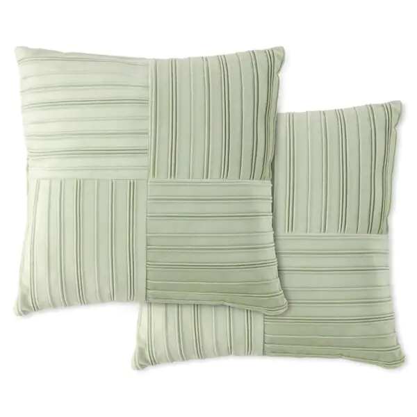 Velvet Pleated Cushion 2 Pack, 50 x 50 cm - Image 5